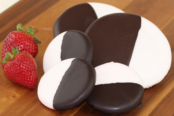 black and white cookies